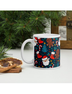 White glossy mug